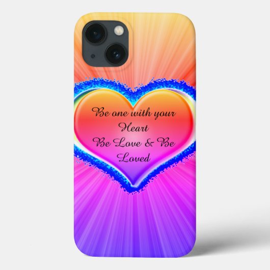 Coques Case-Mate iPhone Rainbow Love Heart (Verso)