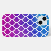 Coques Case-Mate iPhone Rainbow Ombre White Marocain Tile Motif (Verso (horizontal))
