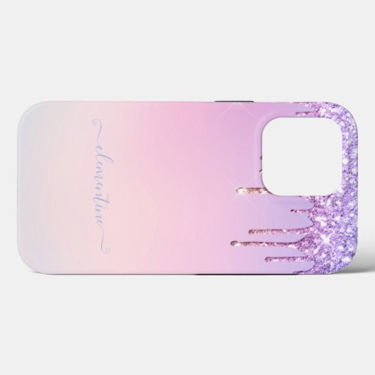 Coques Case-Mate iPhone Rainbow parties scintillant scintillement script g (Verso (horizontal))