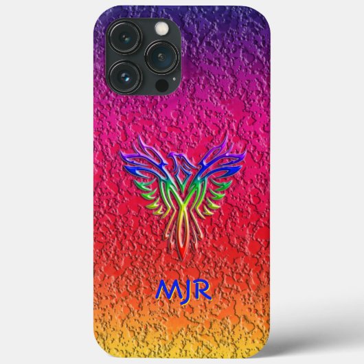 Coques Case-Mate iPhone Rainbow Phoenix Rising LBGTQ+ avec vos initiales (Verso)