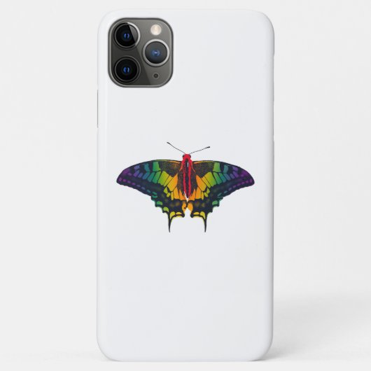 Coques Case-Mate iPhone Rainbow Pride Flag Swallowtail Butterfly (Dos)