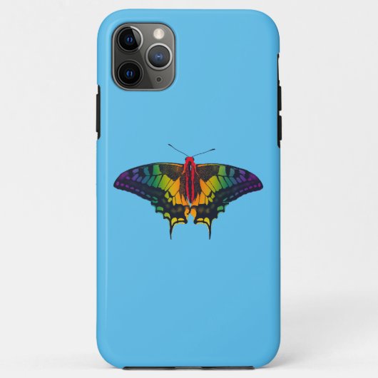 Coques Case-Mate iPhone Rainbow Pride Flag Swallowtail Butterfly (Dos)