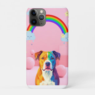 Case-Mate iPhone Case Rainbow Pup – Whimsical Dog Portrait with Pastel S