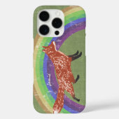 Coques Case-Mate iPhone Rainbow Retro Fox Art Orange Retro (Verso)