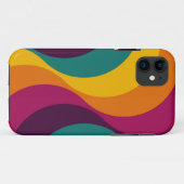 Coques Case-Mate iPhone Rainbow Retro Wavy Motif 3 (Dos (Horizontal))