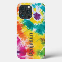 Rainbow Tie Dye Nom personnalisé Papa moderne Anni