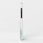 Coques Case-Mate iPhone *~* Rainbow Turquoise Agate Gold Parties scintilla (Dos/Gauche)