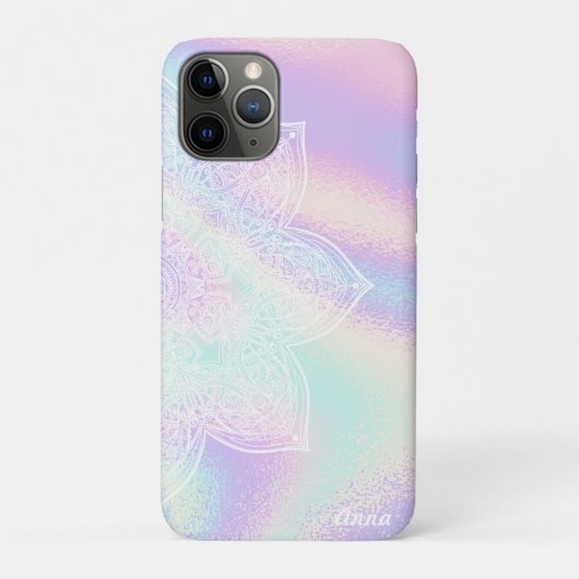 Coques Case-Mate iPhone *~* Rainbow Waves Holog Iridescente Mandala (Dos)