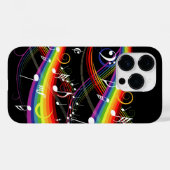 Coques Case-Mate iPhone Rainbow White Music Notes sur Black (Verso (horizontal))