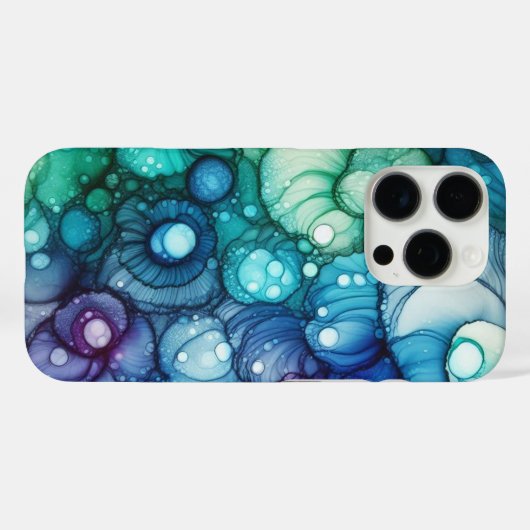 Coques Case-Mate iPhone Raindrops Alcohol Ink (Verso (horizontal))