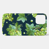 Coques Case-Mate iPhone Raisin vert : Aquarelle Motif foncé (Verso (horizontal))
