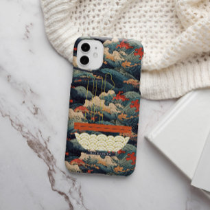 Coque Pour iPhone 14 Ramen Monogramme Vague Japonaise