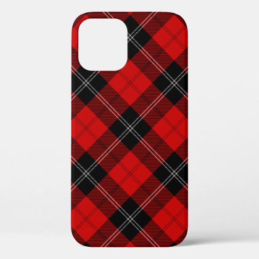 Coques Case-Mate iPhone Ramsay tartan rouge noir carreau (Verso)