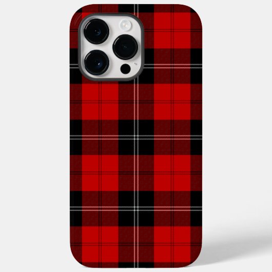 Coques Case-Mate iPhone Ramsay tartan rouge noir plaid (Verso)