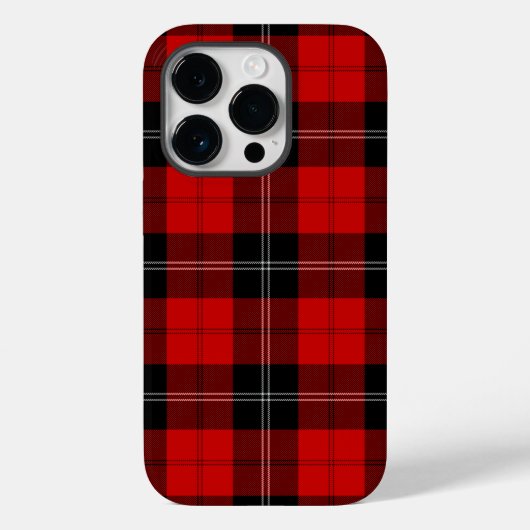 Coques Case-Mate iPhone Ramsay tartan rouge noir plaid (Verso)