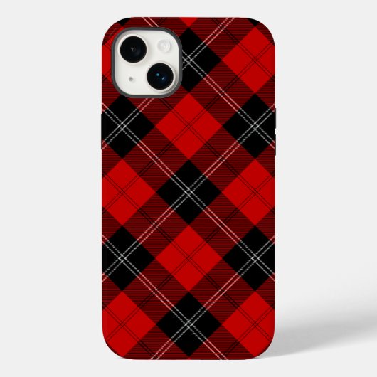 Coques Case-Mate iPhone Ramsay tartan rouge noir plaid (Verso)