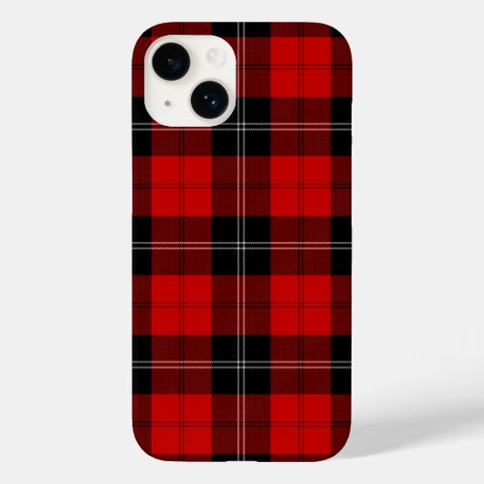 Coques Case-Mate iPhone Ramsay tartan rouge noir plaid (Verso)
