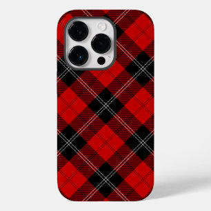 Coque Pour iPhone 14 Pro Ramsay tartan rouge noir plaid