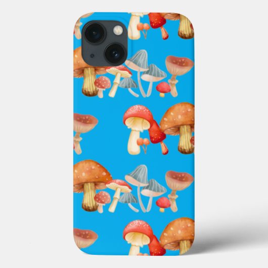 Coques Case-Mate iPhone Rangée de mignons champignons mycologie de l'airai (Verso)