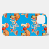 Coques Case-Mate iPhone Rangée de mignons champignons mycologie de l'airai (Verso (horizontal))