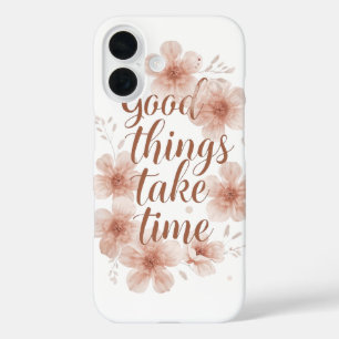 Coques iPhone 16 Rappel doux avec des florales douces