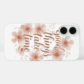 Coques Case-Mate iPhone Rappel doux avec des florales douces (Verso (horizontal))
