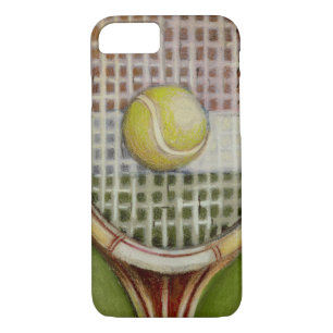 Coques Pour iPhone Raquette de tennis avec balle posée sur le court