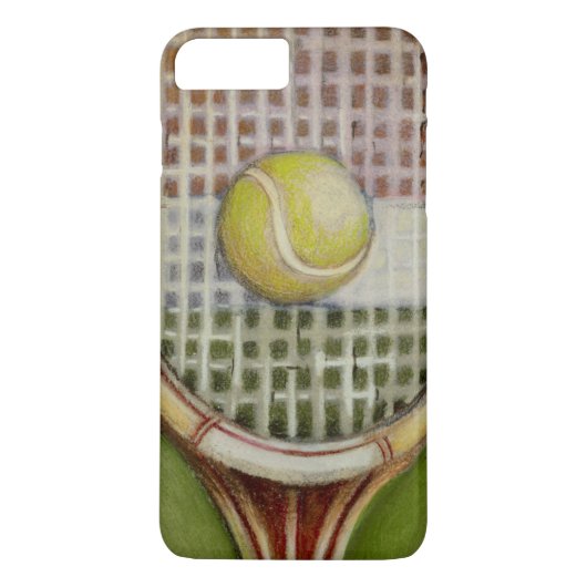 Coques Case-Mate iPhone Raquette de tennis avec balle posée sur le court (Dos)