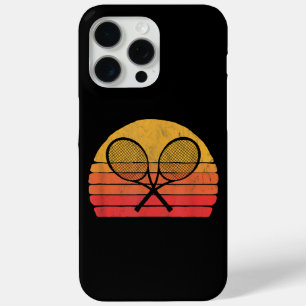 Coque iPhone 15 Pro Max Raquettes de tennis croisées Retro 80s Sun Vintage
