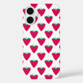 Coques Case-Mate iPhone Raspberry Pink Fruit Berry Pattern (Verso)