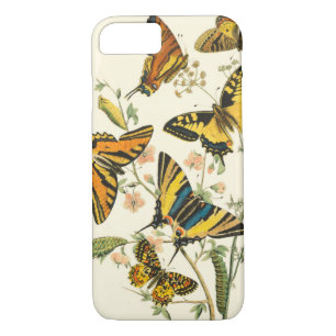 Coque Case-Mate Pour iPhone Rassemblement coloré de papillons et de chenilles