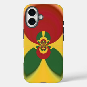 Coques iPhone 16 Rasta Colours Art Abstrait Imprimer