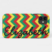 Coques Case-Mate iPhone Rastafarian Chevron (Dos (Horizontal))