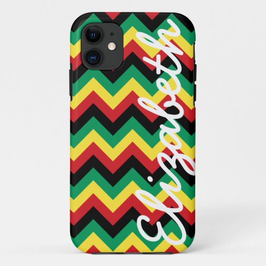 Coques Case-Mate iPhone Rastafarian Chevron (Dos)