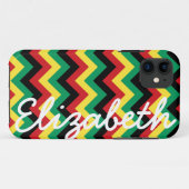 Coques Case-Mate iPhone Rastafarian Chevron (Dos (Horizontal))