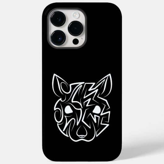 Coques Case-Mate iPhone Rat tribal noir et blanc (Verso)