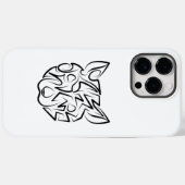 Coques Case-Mate iPhone Rat tribal noir et blanc (Verso (horizontal))