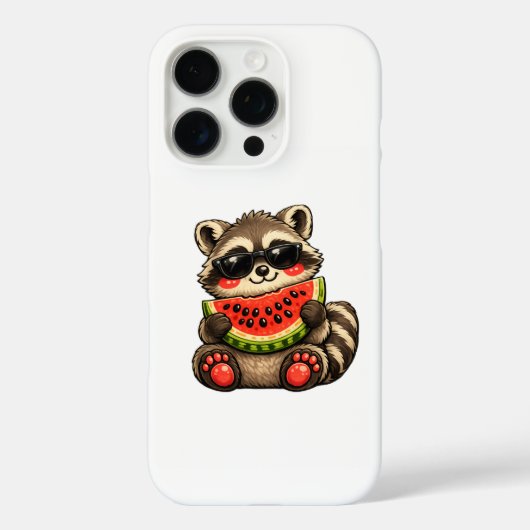 Coques Case-Mate iPhone Raton laveur mignon avec pastèque (Verso)