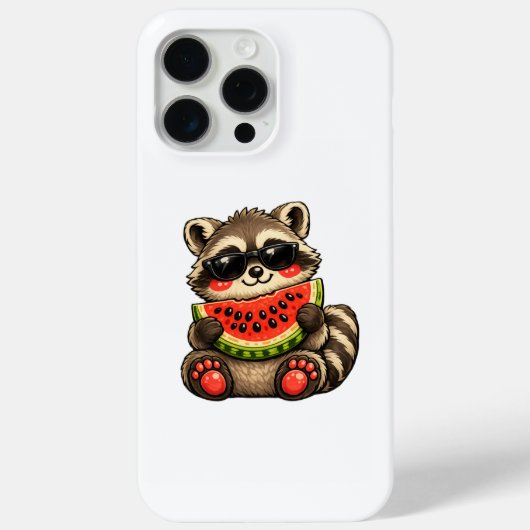 Coques Case-Mate iPhone Raton laveur mignon avec pastèque (Verso)
