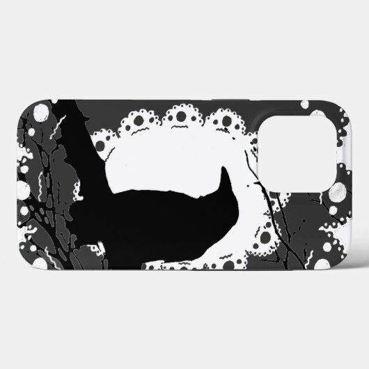 Coques Case-Mate iPhone Raven Lace B & W (Verso (horizontal))
