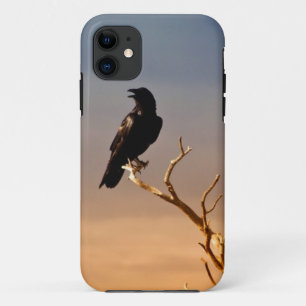 Coque Case-Mate Pour iPhone Raven sur les branches d'arbre ensoleillées,
