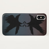 Coques Case-Mate iPhone Ravens Birds Night Starry Sky Grunge (Dos (Horizontal))