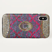 Coques Case-Mate iPhone Ravone Damask Baroque Monogramme (Dos (Horizontal))