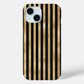 Coques Case-Mate iPhone Rayé or et noir (Verso)