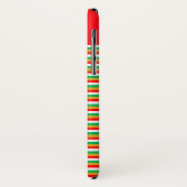 Coques Case-Mate iPhone Rayé vert rouge blanc doré (Dos/Gauche)