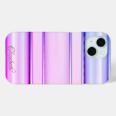 Coques Case-Mate iPhone Rayé Violet Branché (Verso (horizontal))