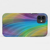 Coques Case-Mate iPhone Rayons de dégradé de couleur - bleu (Dos (Horizontal))