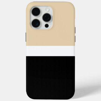 Coque iPhone 15 Pro Max Rayure Abstraite Beige Noir
