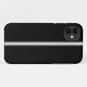 Coques Case-Mate iPhone Rayure blanche fanée sur le noir (Dos (Horizontal))