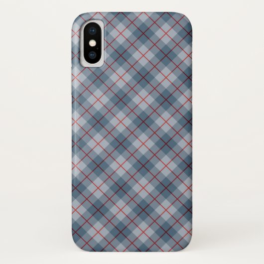 Coques Case-Mate iPhone Rayure Bleu-Rouge de plaid polarisé (Dos)